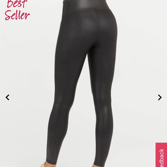 SPANX faux Leather Leggings size M, Xs - Picture 2 of 7